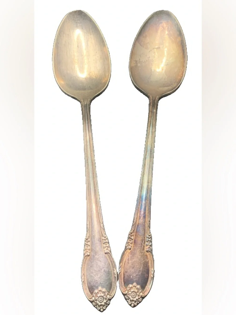 Vintage Rogers Bros 1847 IS Remembrance Pattern Lot of 2 Large Serving Spoons